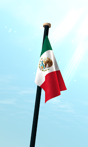 Mexico Flag 3D Free Wallpaper Screenshot 2