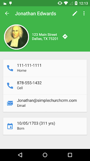 SimpleChurch CRM Screenshot 2