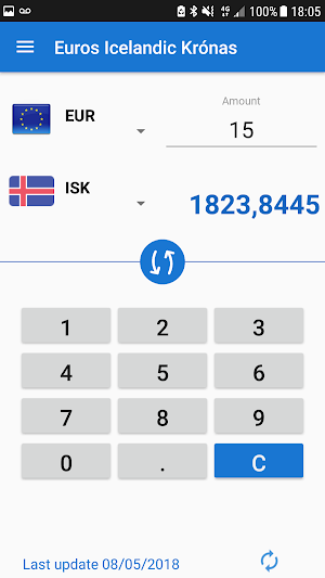 Euro to Icelandic Króna Screenshot 1