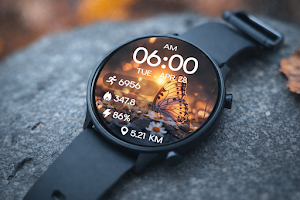 Floral Butterfly Watch Face Screenshot 1