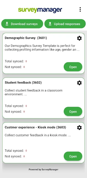 SurveyManager - Offline Survey Screenshot 1