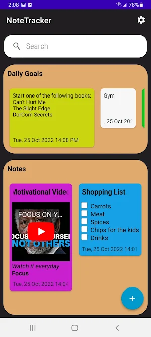 Note Tracker - Notes and Goals Screenshot 3