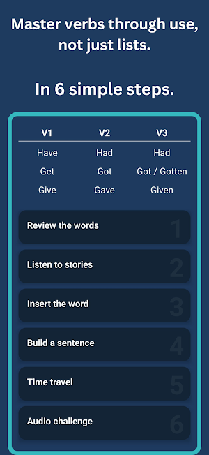 LingoReply IrregularVerbs Screenshot 1