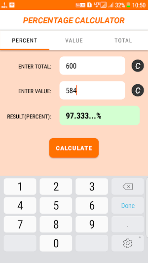 Percentage Calculator Screenshot 0