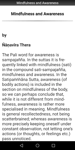Mindfulness and Awareness Screenshot 1