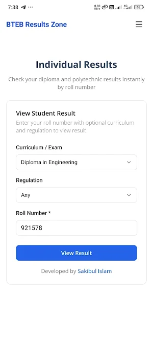 BTEB Results Zone Screenshot 0