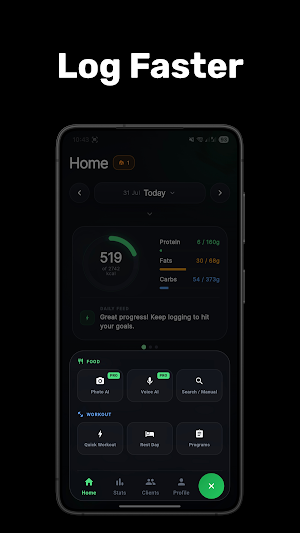 Calyx: Gym & Nutrition Tracker Screenshot 1