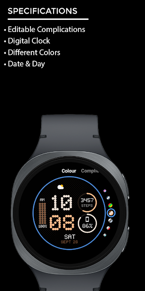 Night 14D - Digital Watch Face Screenshot 3