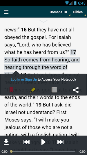 Gideon Bible App Screenshot 2