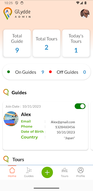 Admin Glydde Screenshot 1