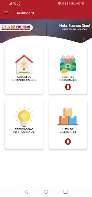 Luminotec APP Screenshot 1