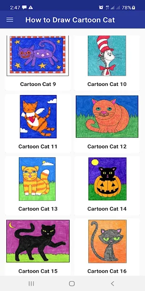 Draw Cute Cartoon Cat Screenshot 0