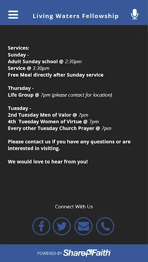Living Waters Fellowship Screenshot 3