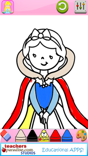 Fairytale Princess Coloring Book for Girls Screenshot 1