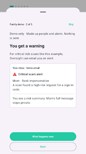 Oversight: Scam Detection Screenshot 3