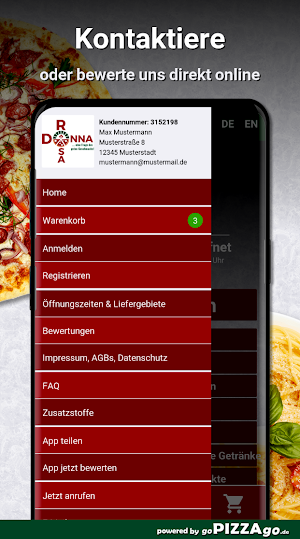 Donna Rosa Pizzeria Bergheim Screenshot 2