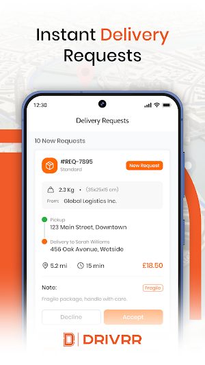 Drivrr – Driver App Screenshot 1