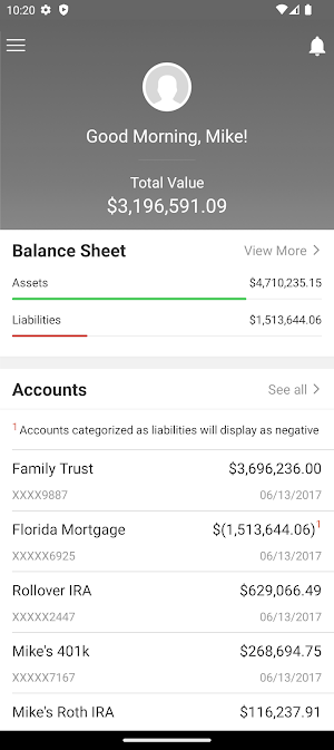 ARK Financial Client Portal Screenshot 1