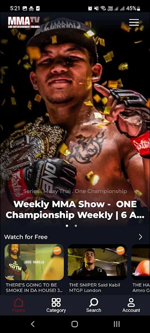 MMA TV Screenshot 1