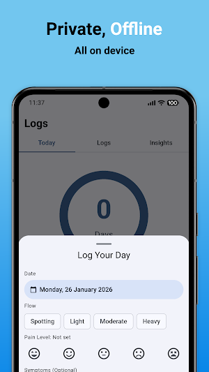 Menstrudel Period Tracker Screenshot 1