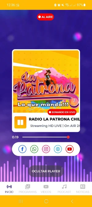 Radio La Patrona Chile Screenshot 2