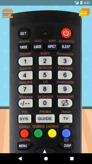 Remote Control For Thomson TV Screenshot 1