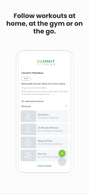 Summit Fitness Body Evolution Screenshot 1