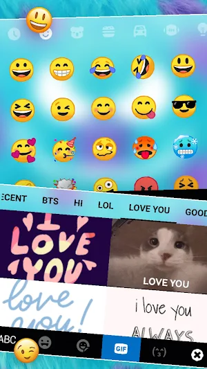 Fluffy Blue Monster Keyboard B Screenshot 3