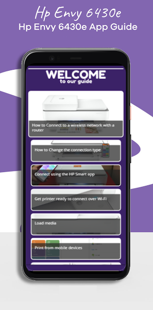 HP Envy 6430e Series App Guide Screenshot 0