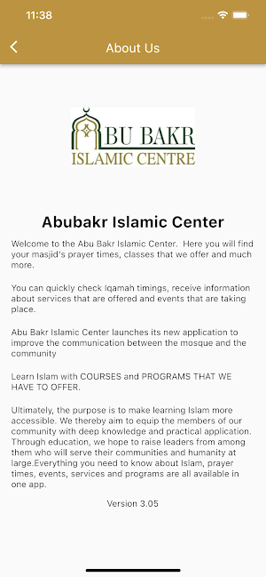 Abubakr Islamic Center Screenshot 2