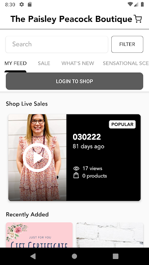 The Paisley Peacock Boutique Screenshot 1