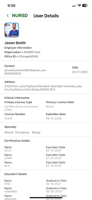 NursdCare Screenshot 2