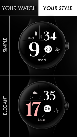Battery 9 minimal watch face Screenshot 0