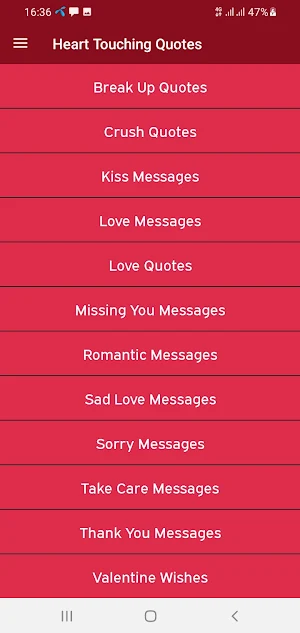 Heart Touching Quotes Screenshot 0