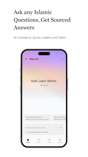 Hikma AI: Quran Chat & Hadith Screenshot 0