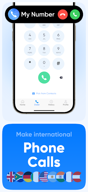 Keep my number: calls abroad Screenshot 2