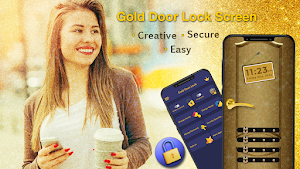 Gold Door Lock Screen Screenshot 3