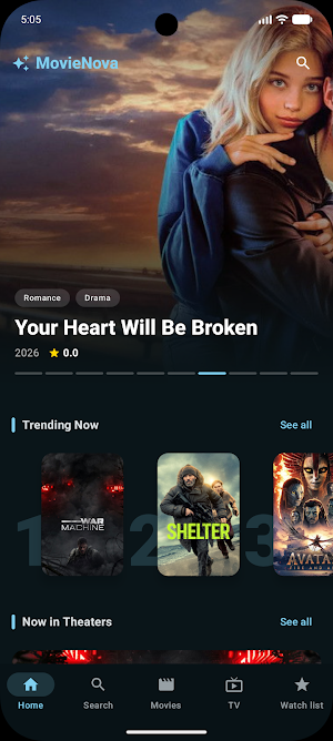 MovieNova: TV Shows & Movies Screenshot 0