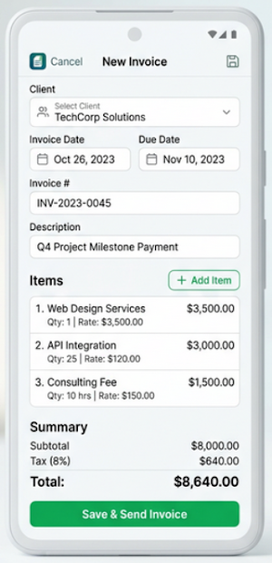 Invoice Maker: Pro Bill & Est Screenshot 1