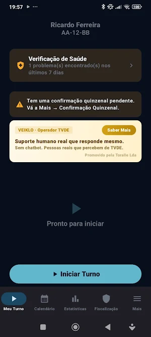 CHRONEX — Registo Ponto TVDE Screenshot 3