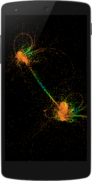 Particles Fluids Galaxy LWP Screenshot 1