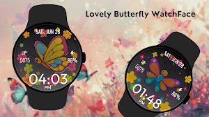 Lovely Butterfly WatchFace Screenshot 1