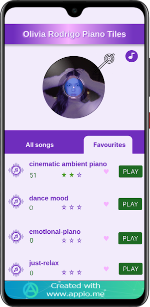 Olivia Rodrigo Piano Tiles Screenshot 3