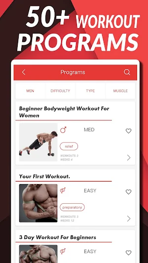 50 Workouts for GYM Screenshot 0