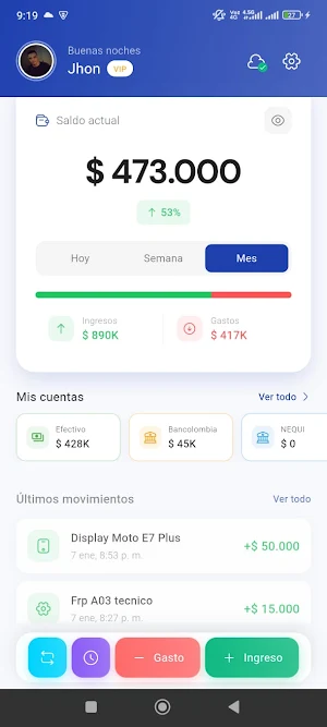 Control Finanzas: Gastos Screenshot 1