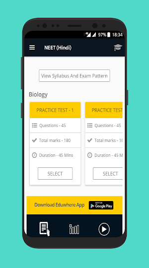 NEET 2020 - Medical Exam Mock Test (Hindi) Screenshot 1