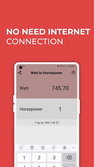 Watt to Horsepower Converter Screenshot 1