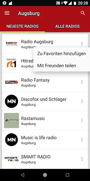 Radiosender Augsburg  - Deutsc Screenshot 1