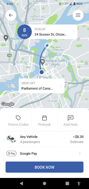 Blueline Taxi Ottawa Screenshot 2