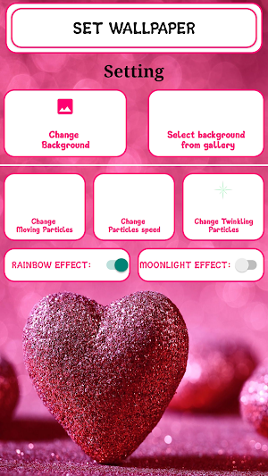 Pink Gliiter Live Wallpaper 3D Screenshot 0